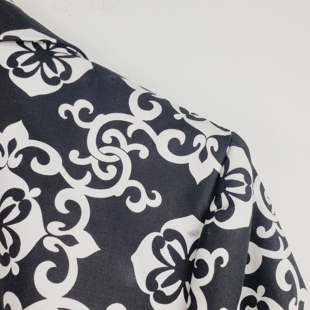 Adrienne Vittadini Blanc Noir Long Dress Coat XL - Picture 8 of 9